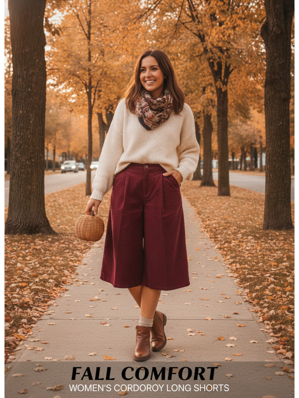 People Tree Organic Cotton Burgundy Corduroy Pants High Waist Wide Leg Women 12